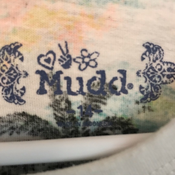 Mudd girls tropical print tee size 14 - Picture 3 of 3
